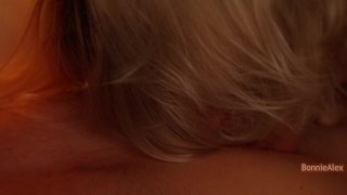 Kissing, pussy licking, reverse cowgirl with Cum Load Into Perfect Pussy - super close-up
