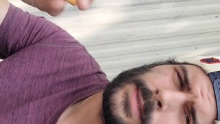 Smoking a Newport 100