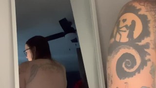 and bake 420 smoking fetish BBW naked from behind view