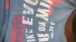 Busty Femboy Flashes