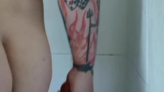 My roommate forgot his dildos in the shared shower again