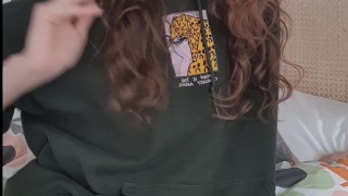 long haired guy jerking off