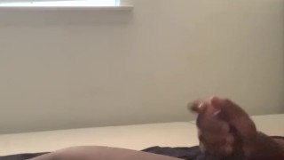 Stroking my fat dick