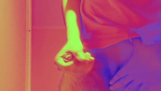 Fast handjob in public bathroom