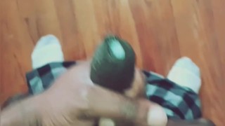 Black Guy Uncut Dick Cums