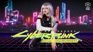 Jewelz Blu busty: cyberpunk Lucy em uma orgia intensa