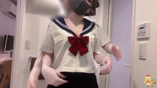 经典裤袜水手服 白给半夜的夜袭
