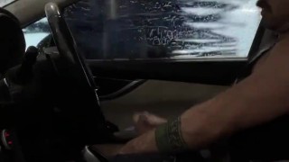 Getting The Car Washed with a Massive Butt Plug Up My Ass