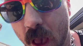 Getting The Car Washed with a Massive Butt Plug Up My Ass