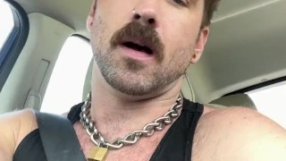 Getting The Car Washed with a Massive Butt Plug Up My Ass