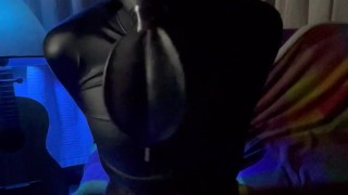 Self Bondage and breathe play