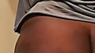 Bbw femboy shows off ass