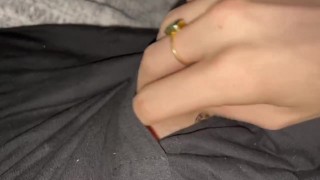 Late Night Cumshot and Foreskin Play
