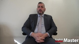 Boss in suit humiliates corporate grass and puts him in chastity team locked verbal fantasy PREVIEW
