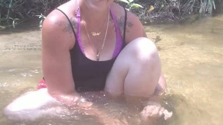 First Time Casting With Popular Country Girl On Spring Break In The Middle Of The Woods In Creek