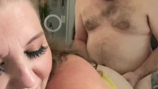 Eating her pussy like a champ before fucking her doggy style!
