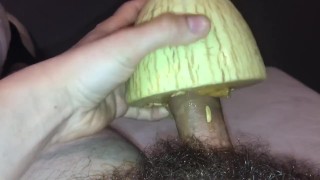 19 Year old Guy fucking a melon! VERY Wet!