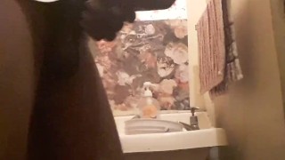 Taking off an afternoon load in my white t-shirt