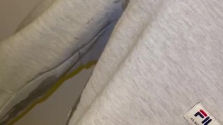 Young gay guy pissing in pants