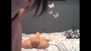 Dirty Little Slut Fucking and Sucking My Big Dick Sex Doll