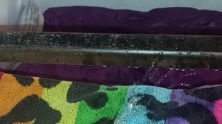 Horny Pissing in my Closet