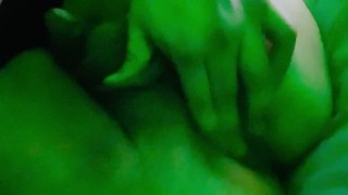 Gamer playing with hole