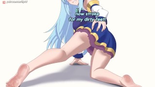 Premature ejaculation training with Aqua part 3(femdom, feet, quickshot, jerk off instructions)