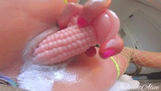 Creamy Pink Pussy Fuck and Fingering Until She Squirt/POV Pussy