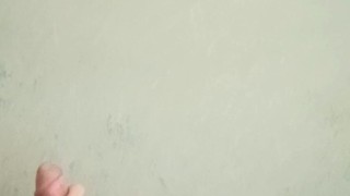 Dirty femboy sucks dildo in maid costume