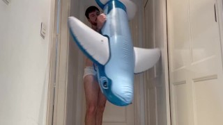 Inflatable oiled up and fucked hard