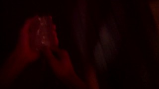 POV: You're a hot twink wanking your shaved dick with a lubed Fleshlight, cumming, moaning