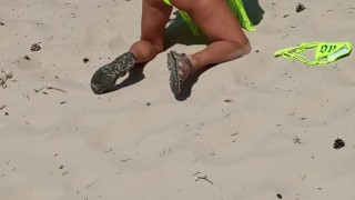 Desert public striptease
