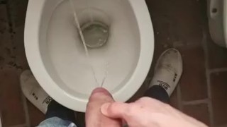 Pisciata in bagno pubblico