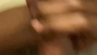 In the shower playing with this big dick 😈