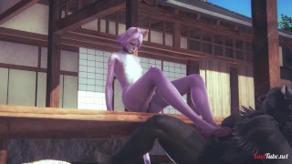 Sexy catboy pink Yaoi Furry animation