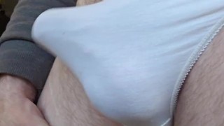 Stroking my cock in slow motion