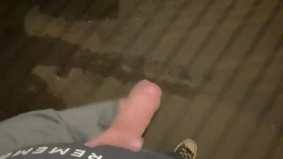 Exhib twink jerks off by highway