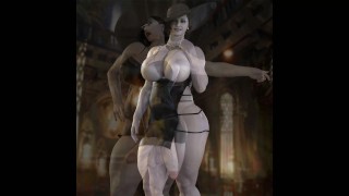Resident Evil - Lady Dimitrescu Futa Nude Big Monster Cock