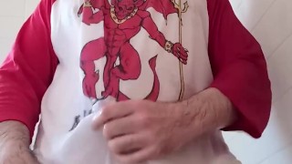 Demon soaks shirt in shower clip.