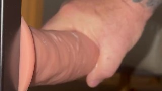 Fucking myself with a 10” dildo