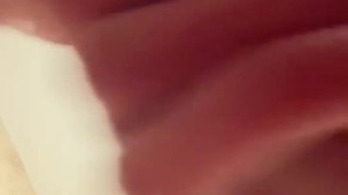 Deep throating my cock with my wife watching me