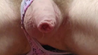 Riding my dog knot dildo while wearing white sports socks and a purple thong