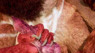 2 фурри петуха трутся друг о друга | И горячий анал кончил себе в рот от перевозбуждения