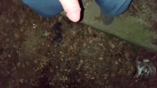 Pissing off the porch. Hard cock included. You're welcome babe.
