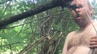 Outside being wild jerking off