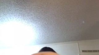 Chubby Goth With Big Bouncing Tits and Big Ass Rides and Bounces On Cock For a Creampie