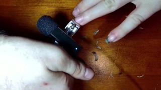 Clipping my finger nails and testing my new WebCam