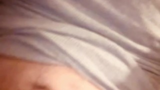 POV playing with my monster cock almost caught