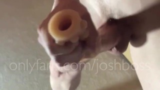 Ruined Orgasm on Mirror - SO MUCH CUM - BullBossJosh
