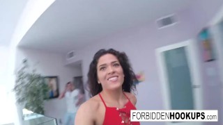 Victoria delivers more than food for her stepbro